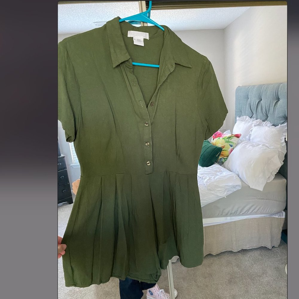 Olive green romper